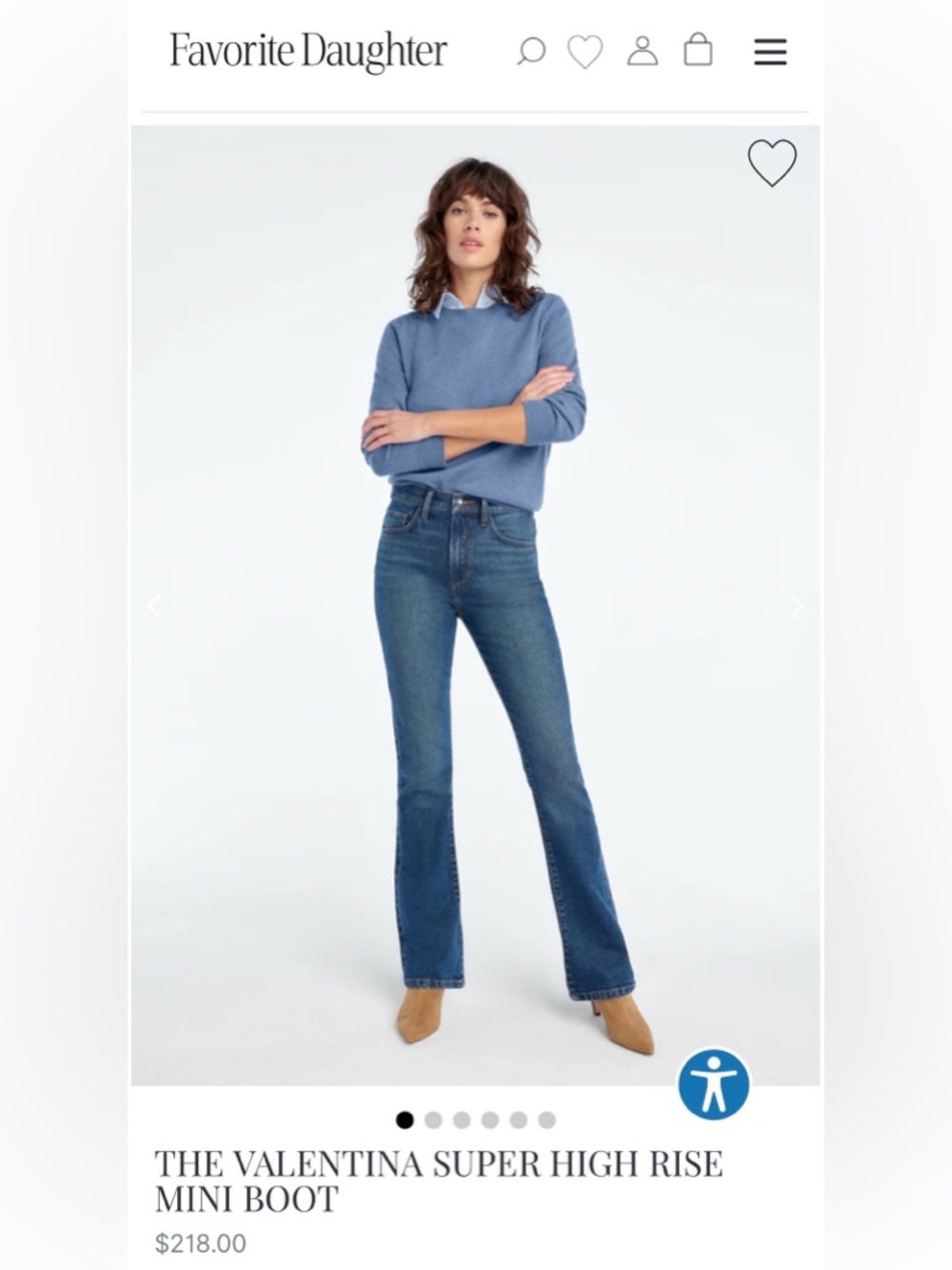 Favorite Daughter The Valentina Jean - color Montreal - NWT- size 25
